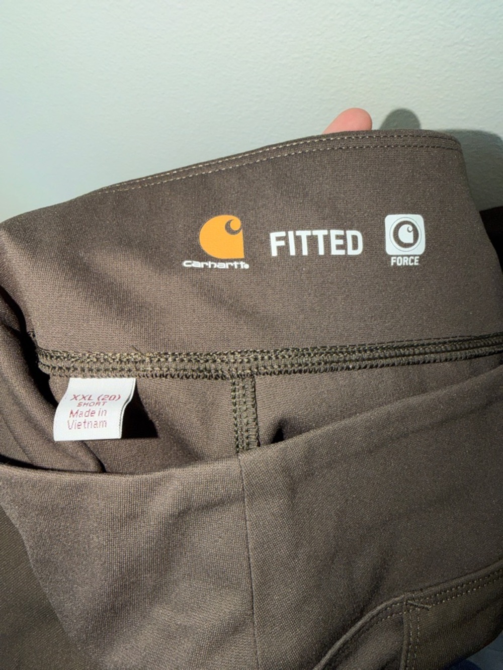 Carhartt Fitted Force Women’s Stretch Pants Short Outdoor Workwear Athletic - Picture 7 of 7